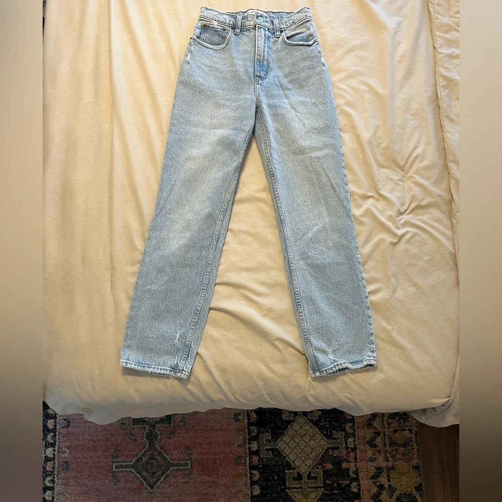Abercrombie & Fitch High Rise Jeans - Dark Blue & Light Blue - Picture 10 of 10